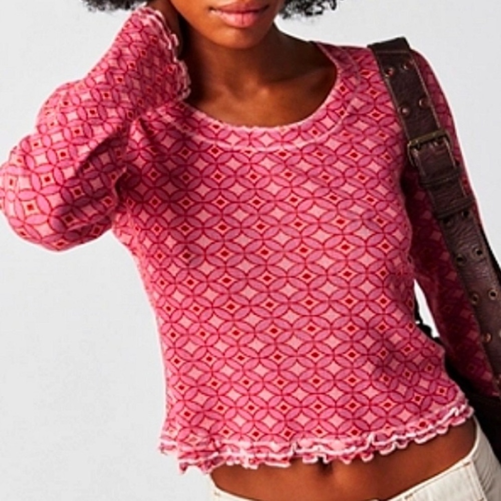 Free People ruffle top